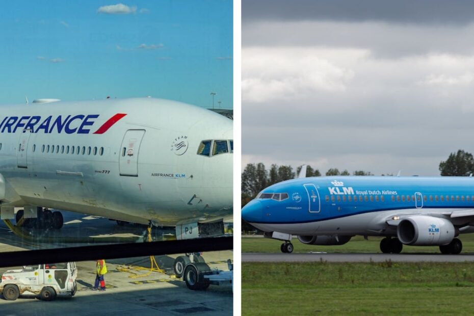 Air France and KLM planes