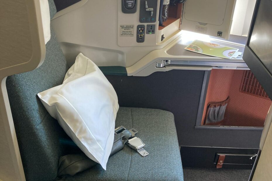 Business class seat on a plane